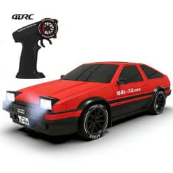 RC 4WD Drift Racing Car with Smoke & Opening Headlights | Extra Tyres & Cones Remote Control Drift Car | USB Rechargeable | Ages 6+