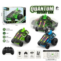 Quantum RC Stunt Rotary Car | 2.4GHz 360° Rotating Light-Up Stunt Car for Kids | Ages 6+ | Color as per Stock dispatched
