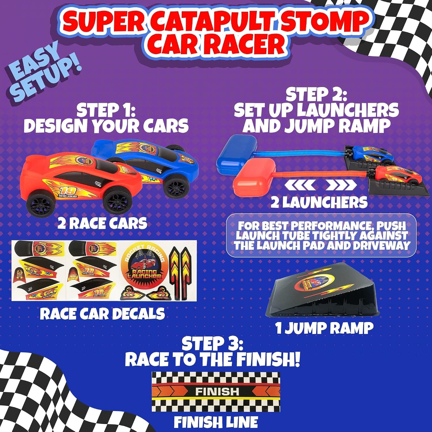 Nitro Jump Racer | Air-Powered Jump & Launch Racing Car Toy for Kids | Ages 5+ — view 5