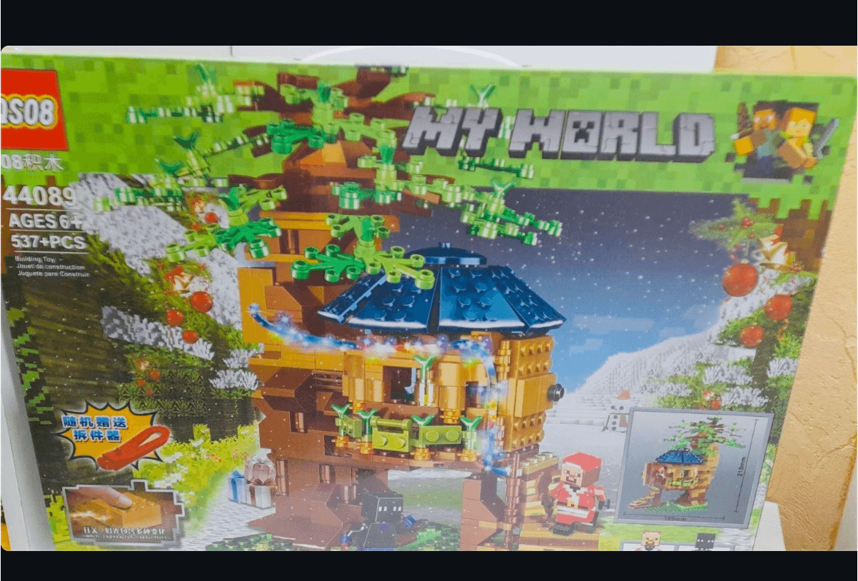 Lego Style Light Tree House Building Blocks Set 587+ Pcs | Pixel World Block Building Toy with Figures | Ages 6+ | Pack of 1 Set — view 3