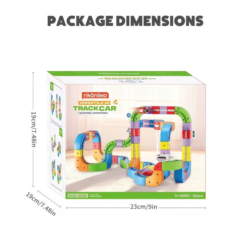 Versatile 3D Track Car Building Set 67 Pcs | Rechargeable Rail Train with Colourful Track Pieces | Gift Box | Pack of 1 Set — view 3