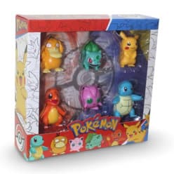 Pocket Monster Style Collectible Mini Figures Set in Window Box | Cartoon Creature Figurines for Kids | Pack of 1 Set