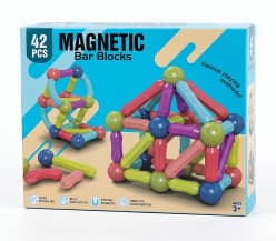 42 Pcs Magnetic Stick & Ball Building Blocks Set | Stem Magnet Construction Toy for Kids | Pack of 1 Set