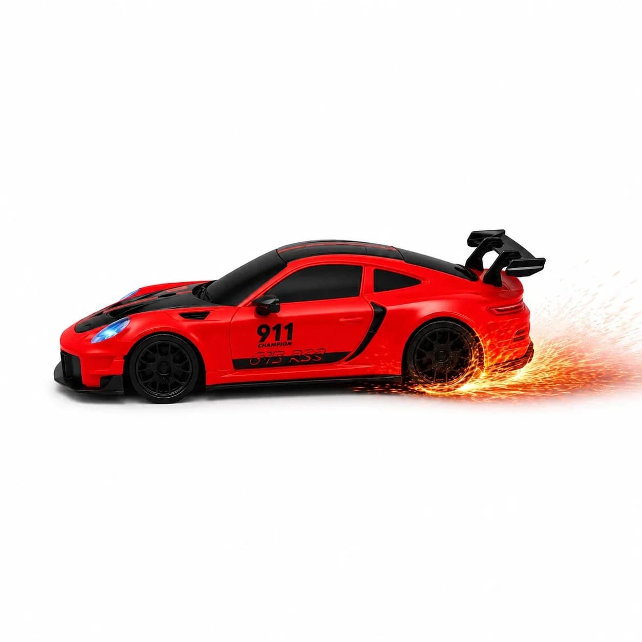 Porsche 911 Remote Control Spark Effect Drift Car Coupe With Lights, Music & Auto Parking | 6+ | Rechargeable | Color As Per Stock — view 4