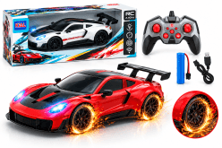 Porsche 911 Remote Control Spark Effect Drift Car Coupe With Lights, Music & Auto Parking | 6+ | Rechargeable | Color As Per Stock