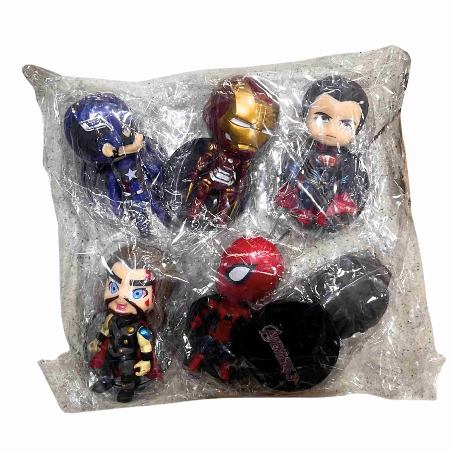 Superhero 6 Character 10 cm Mini Action Figure Set With Display Bases | Collectible Chibi Superhero Figures For Kids & Collectors — view 4