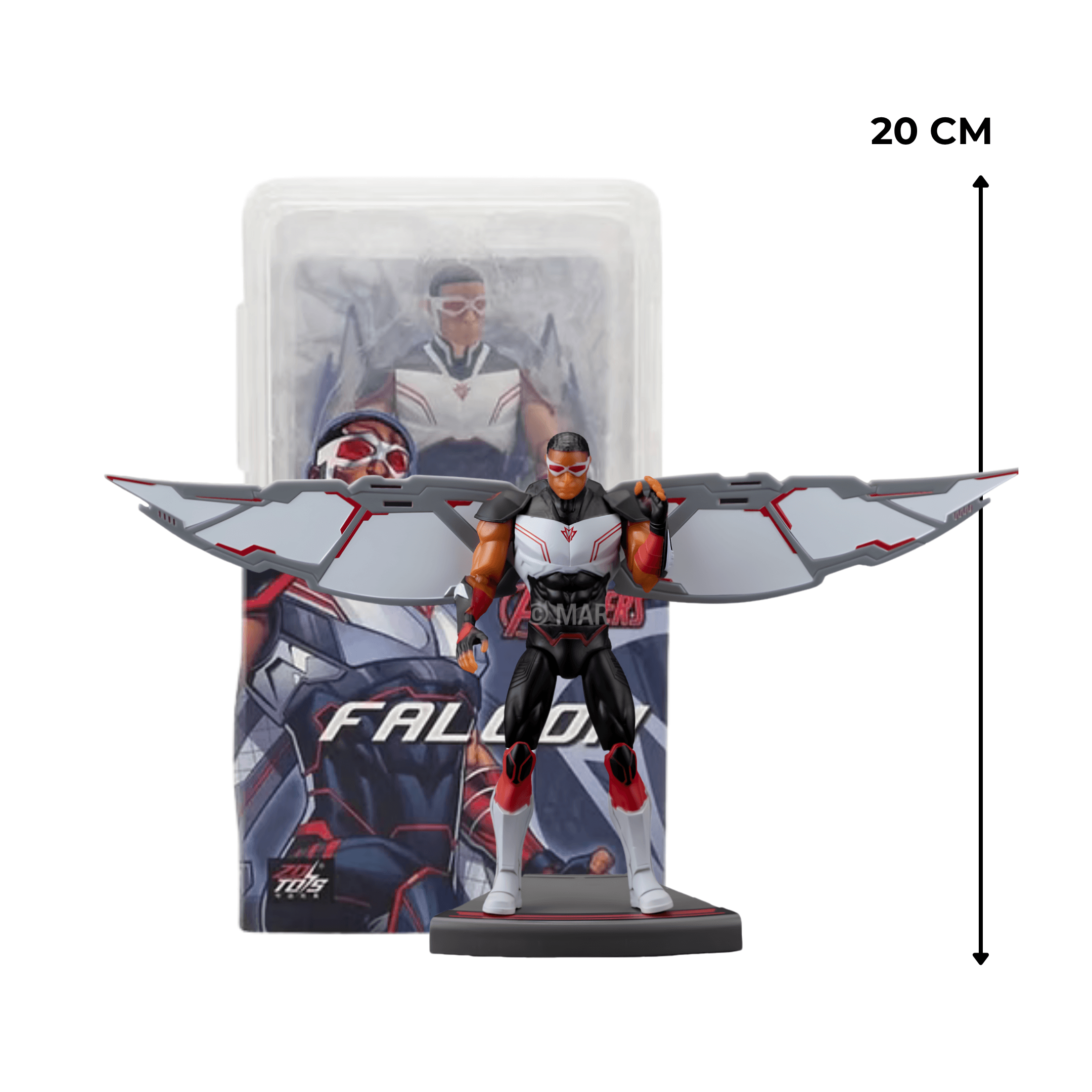 Falcon 20 cm 1:10 Scale 7 Inch Action Figure | Poseable Collectible Superhero Figure