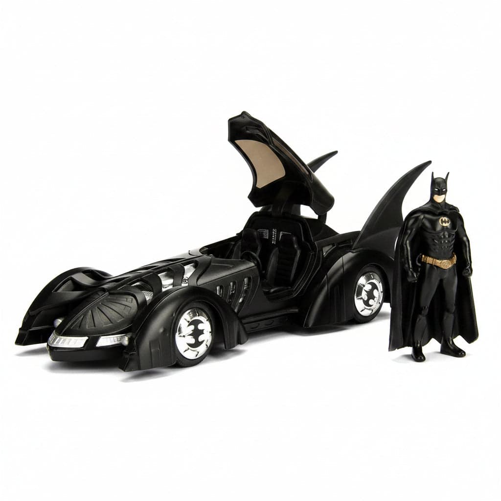 Batmobile With Batman Figure | 1:24 Scale 21 cm Die-Cast Model Car — view 3