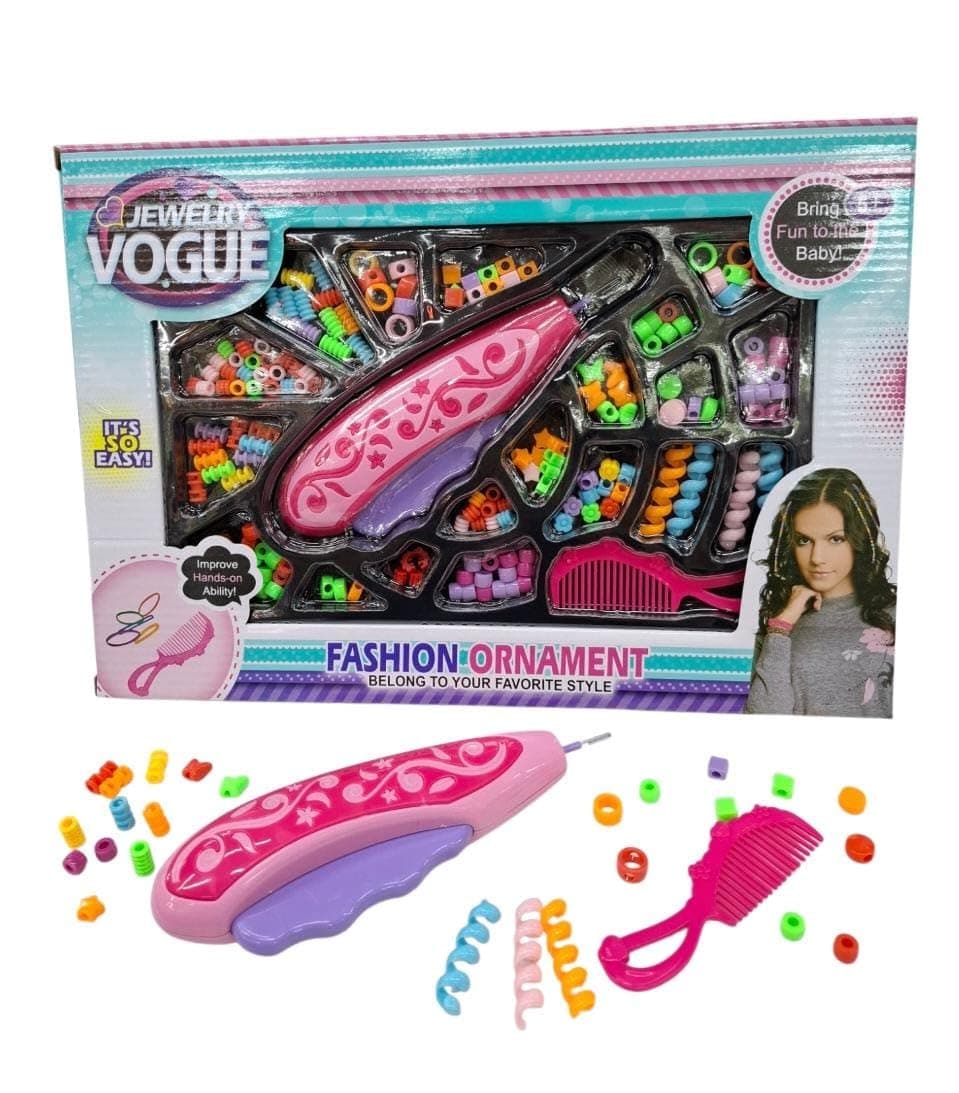 Jewelry Vogue Fashion Ornament Making Kit | DIY Beads Jewellery Set for Girls | Pack of 1 Set