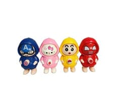 Face Changing Rotating Hoodie Character Keychain | Cute Cartoon Figure Return Gift for Kids | Random Design as per Stock Dispatched | Pack of 1 Pc