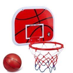 Hanging Basketball Board Set 38 cm with LED Score Flash | Indoor Door Basketball Hoop with Ball & Pump | Pack of 1 Set