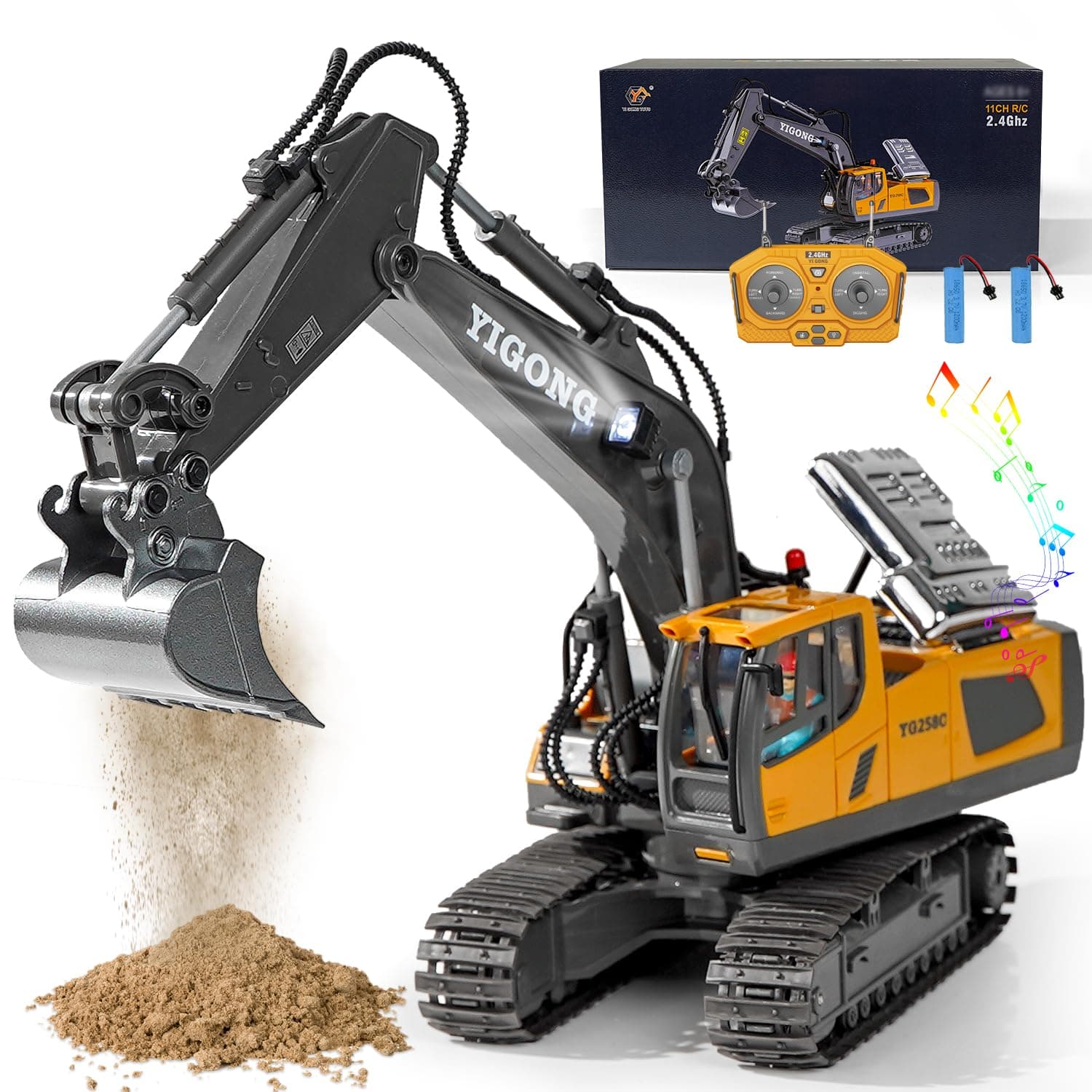 1:24 11-Channel Remote Control R/C Excavator