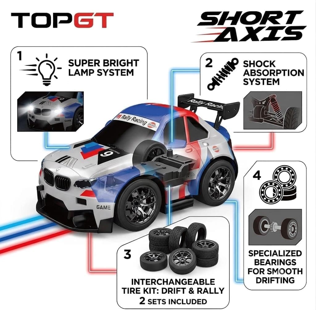 BMW Short Axis Spark Drift RC Car | High-Speed Remote Control Toy — view 4