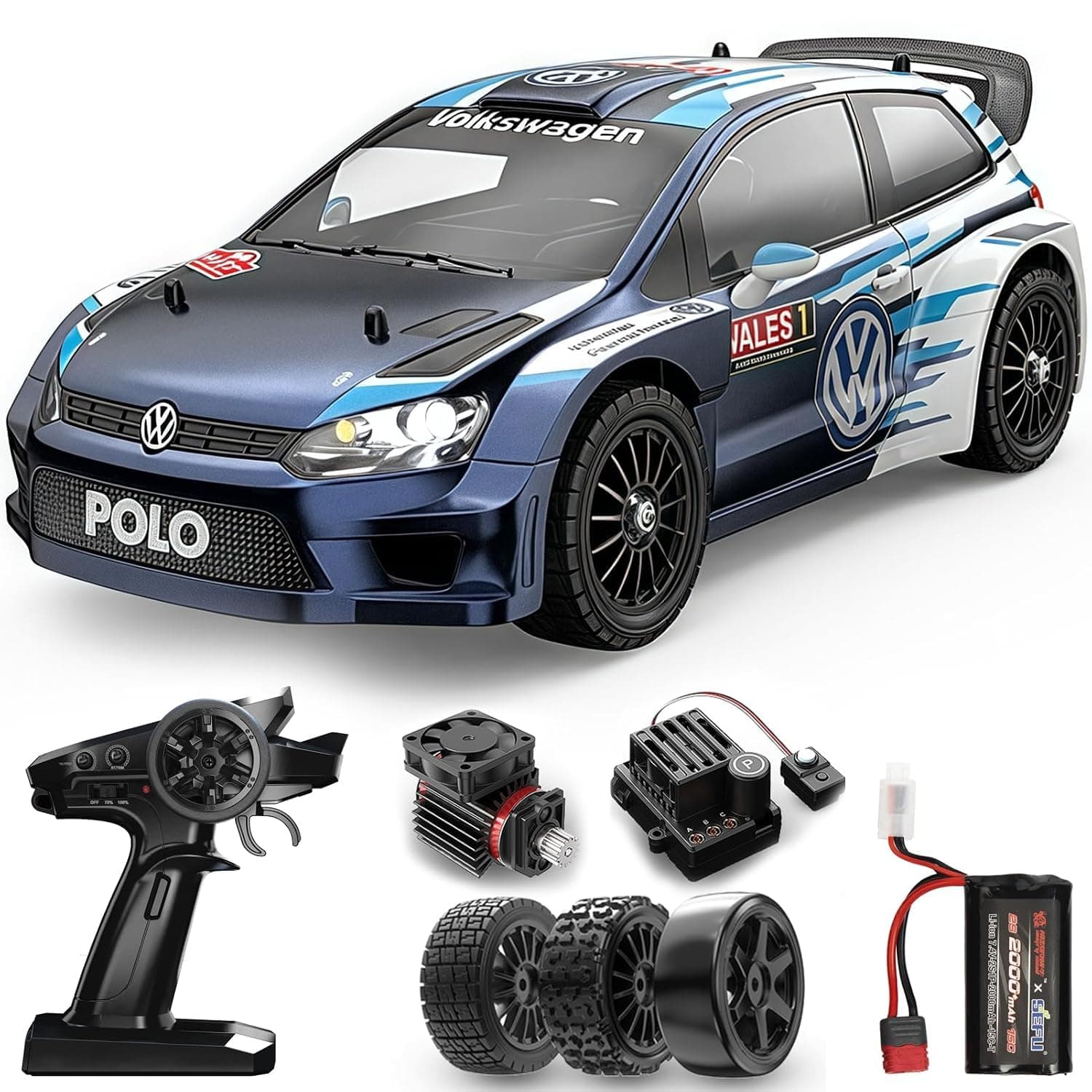 MJX Hyper Go 1:14 Volkswagen Polo R WRC 43km/h Brushless RC Car | Remote Control Toy For Kids & Hobbyists
