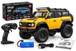 HB Toys 1:10 Ford bronco Yellow Upgraded version RC crawler | Remote Control Toy For Kids & Hobbyists
