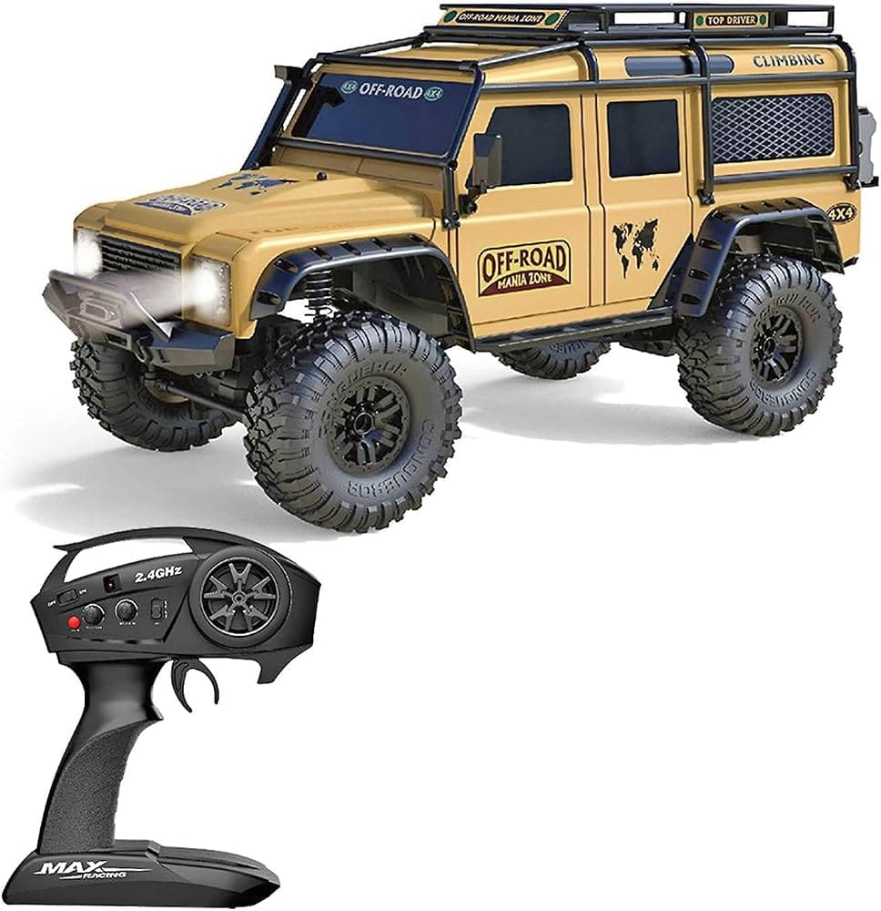 HB Toys 1:10 Land Rover Defender Yellow RTR 4WD Rc off road crawler