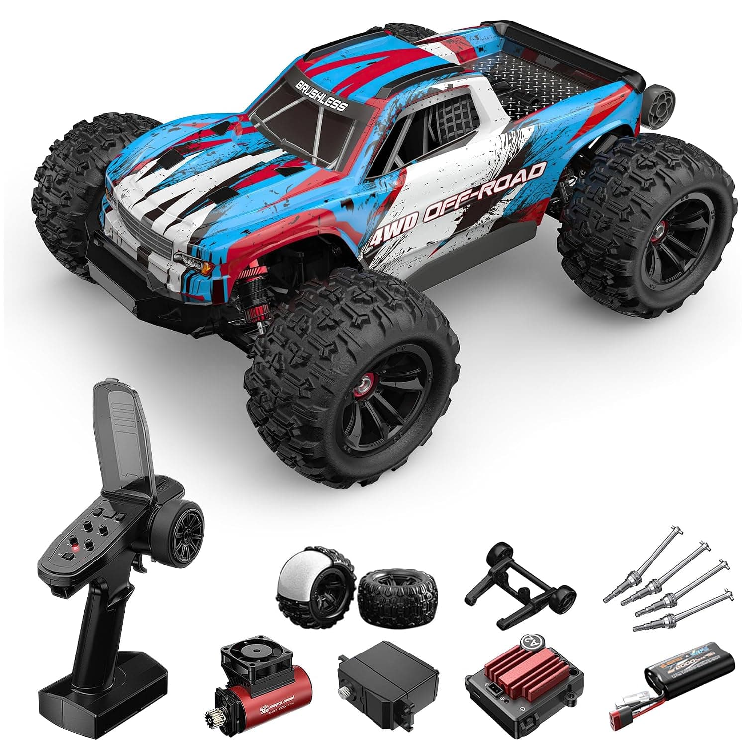 MJX Hyper Go 1:16 4WD Brushless RC Monster Truck 45km/h | Remote Control Toy For Kids & Hobbyists