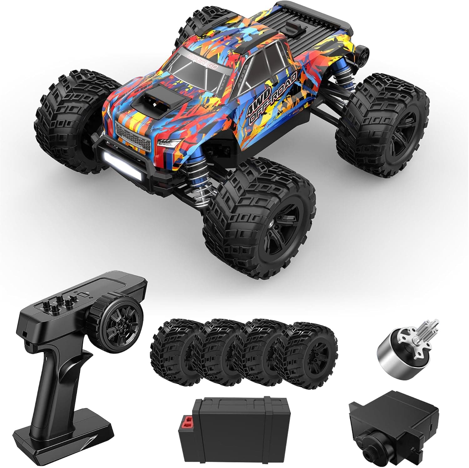 MJX Hyper Go | 1:20 Scale | 4WD Brushless RC Monster Truck | 39KM/H | High-Speed Off-Road RC Car | Remote Control Toy For Kids & Hobbyists