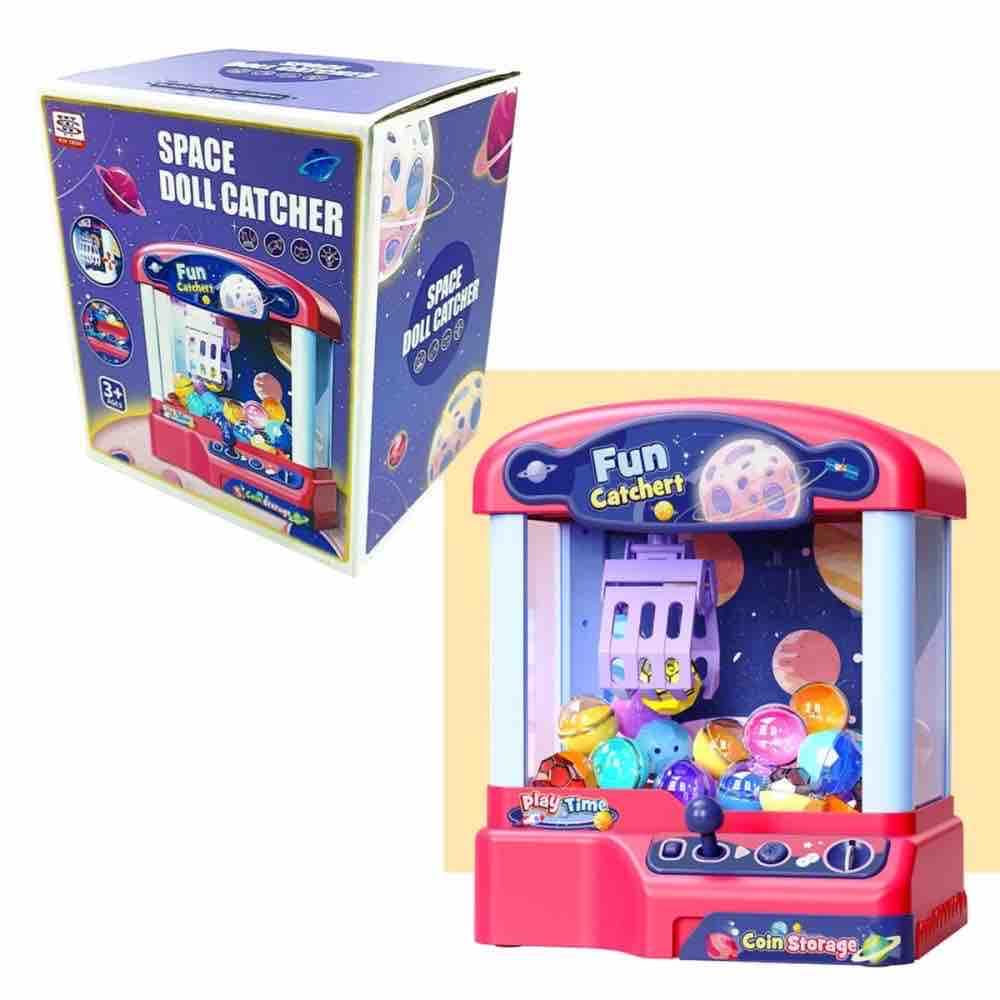 Space Doll Catcher Claw Machine Toy For Kids With Coin Storage | Mini Arcade Claw Game With Capsule Balls | Ages 3+ — view 2