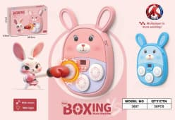 Indoor Bunny Boxing Game Toy With Music & Light | Two-Player Boxing Music Machine For Kids | Color As Per Stock
