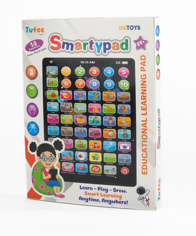 Smarty Pad Educational Learning Tablet For Kids | 14 Functions, Press, Play & Learn | Ages 2+ — view 2