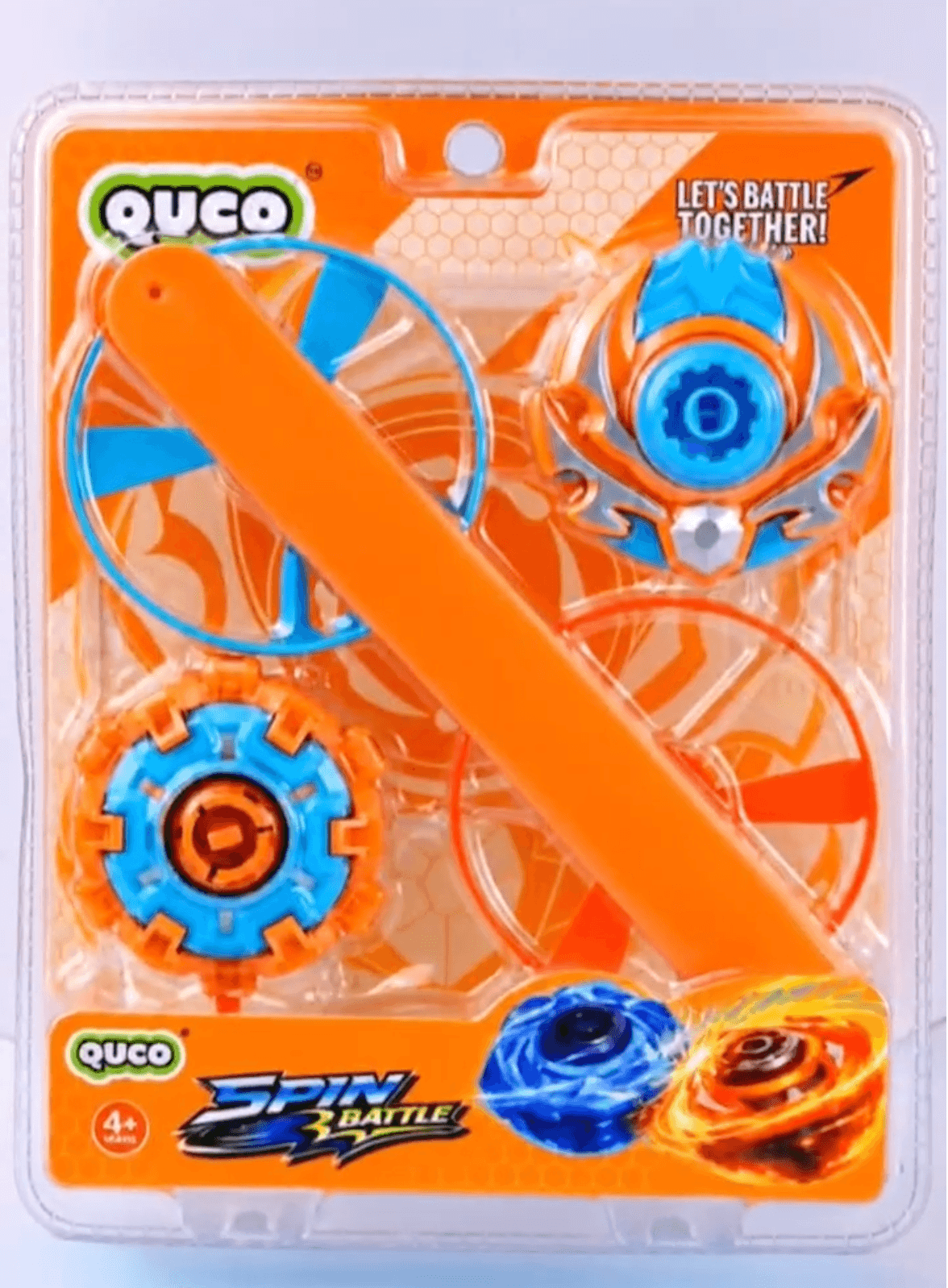 Spin Battle Hand Wrist Band Launcher Toy With 2 Spinning Tops & 2 Flying Discs | Wrist Strap Launcher | Ages 4+ | Color As Per Stock
