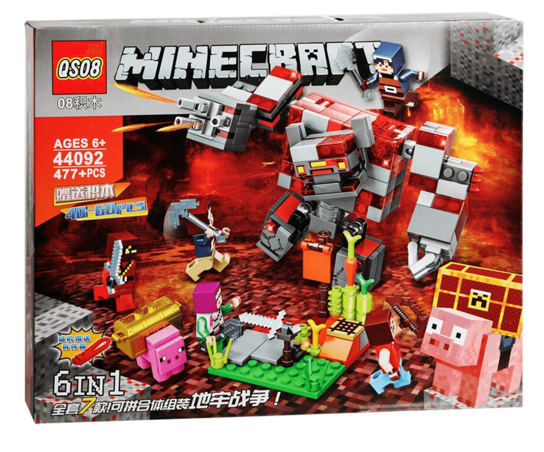 Lego Style Pixel World 6-in-1 Building Blocks Set | 6 Designs Assorted Mini Construction Kit | Random Design | Ages 6+ — view 4