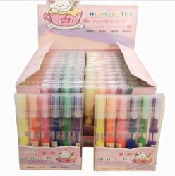 Highlighter Set of 6 Pcs Pastel Colours | Cute Design Study Highlighter Pens For Students | Return Gift