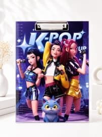 K-Pop Girl Group Theme Exam Board With Reveal Cover | Clipboard For Exams, Writing & Study | Assorted Designs | For School Kids