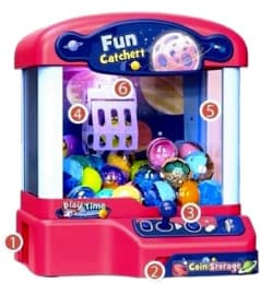 Space Doll Catcher Claw Machine Toy For Kids With Coin Storage | Mini Arcade Claw Game With Capsule Balls | Ages 3+