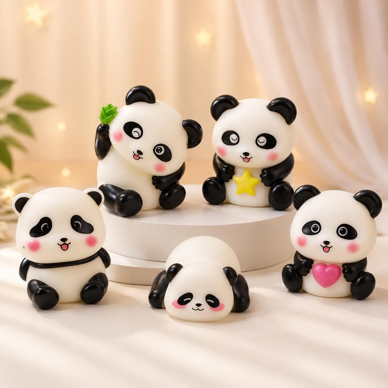 Cute Panda Night Lamp With Warm Yellow Soft Light | 5 Panda Styles Assorted Kids Room Light & Gift | Random Design — view 5