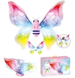 Light-Up Butterfly Wings Costume for Kids | Electric Fairy Wings with LED Light & Sound | Pretend Play Dress-Up (Ages 3+)