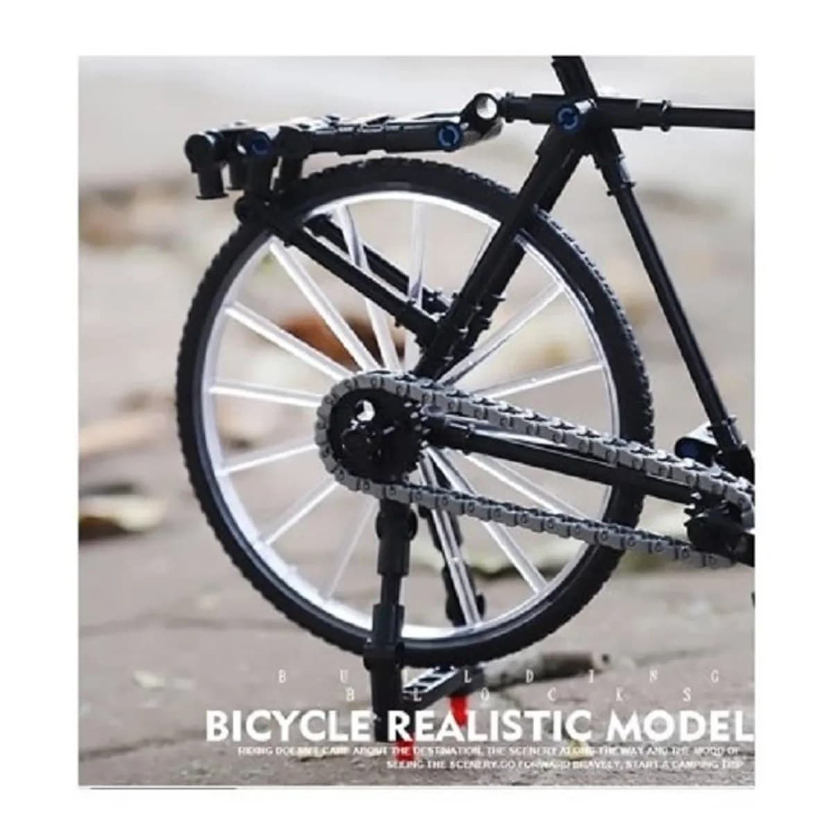 Lego Style Bicycle Building Block Set for Kids | DIY Construction Bricks Toy | 198 Pcs Bike Model (Ages 6+) — view 3