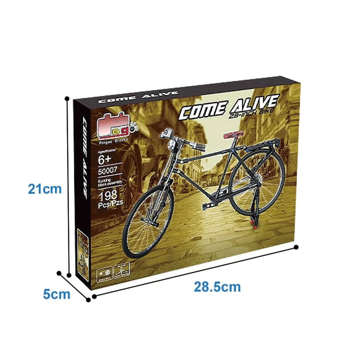 Lego Style Bicycle Building Block Set for Kids | DIY Construction Bricks Toy | 198 Pcs Bike Model (Ages 6+) — view 5