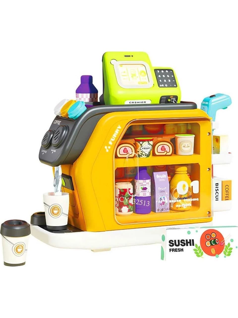 Multifunction Play House Cashier Set for Kids | Pretend Supermarket Checkout with Scanner & Grocery Accessories | Ages 3+ — view 7