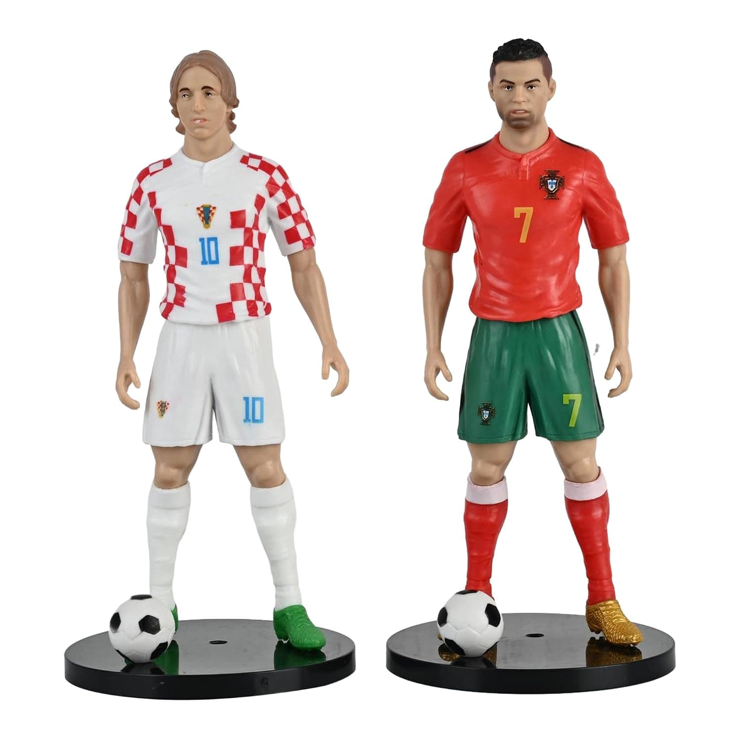 Ronaldo and Messi 5-in-1 Football Star Action Figures Set for Kids | Collectible Footballer Figures with Trophy & Ball | Ages 3+ — view 3