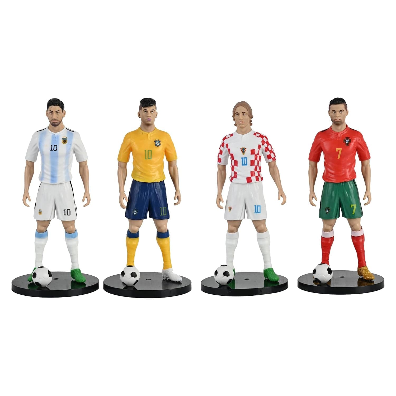 Ronaldo and Messi 5-in-1 Football Star Action Figures Set for Kids | Collectible Footballer Figures with Trophy & Ball | Ages 3+ — view 4
