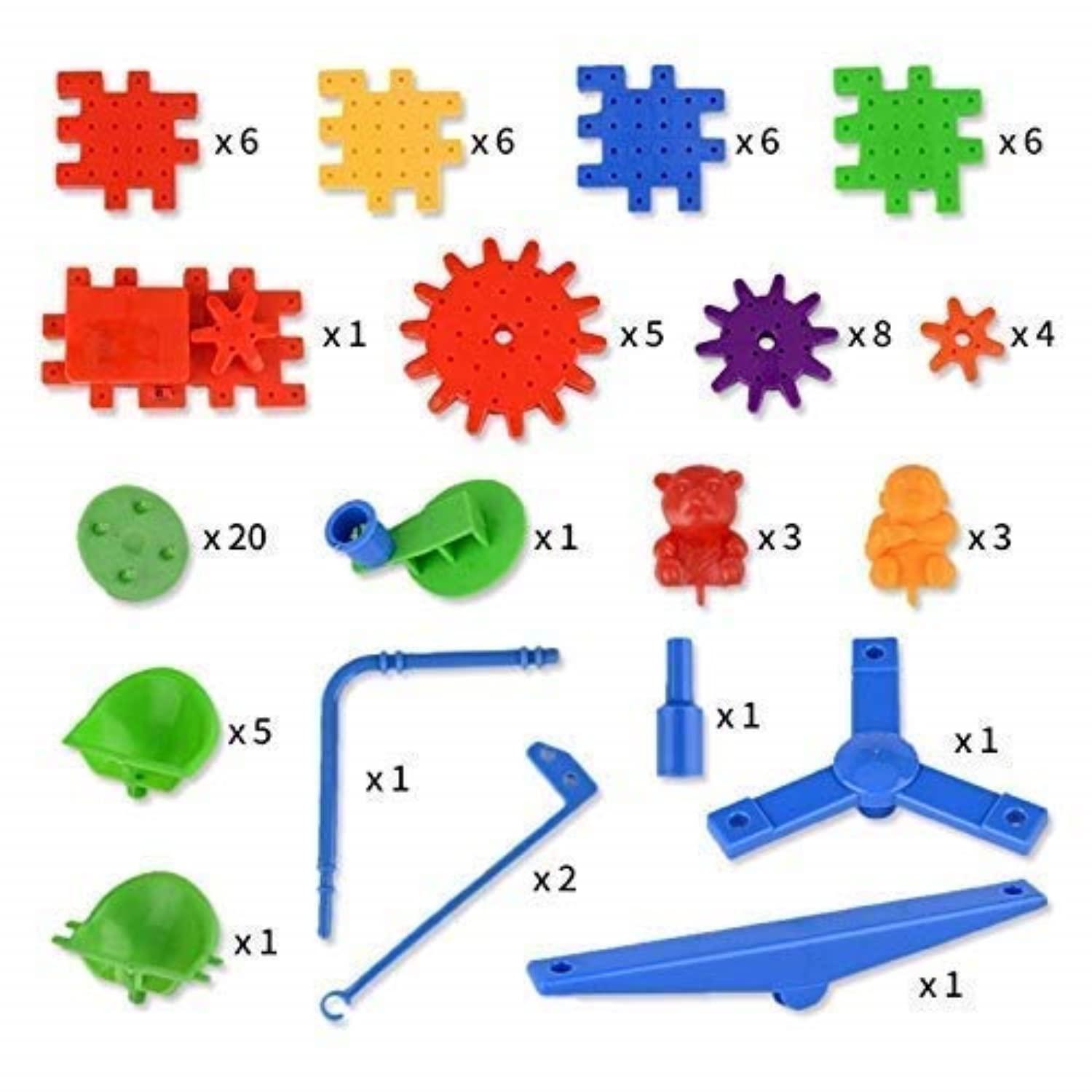 Braintastic 101 Pcs Miracle Bricks Motorized Spinning Gear Building Block Toy Sets Interlocking Learning&Educational Game for Kids (Miracle Bricks 101),Multicolor
