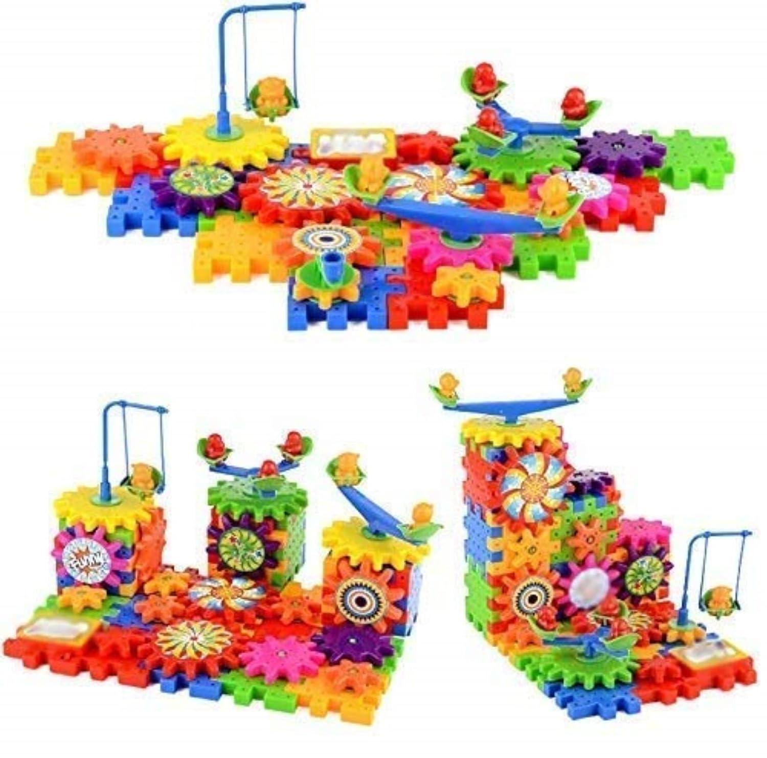 Braintastic 101 Pcs Miracle Bricks Motorized Spinning Gear Building Block Toy Sets Interlocking Learning&Educational Game for Kids (Miracle Bricks 101),Multicolor