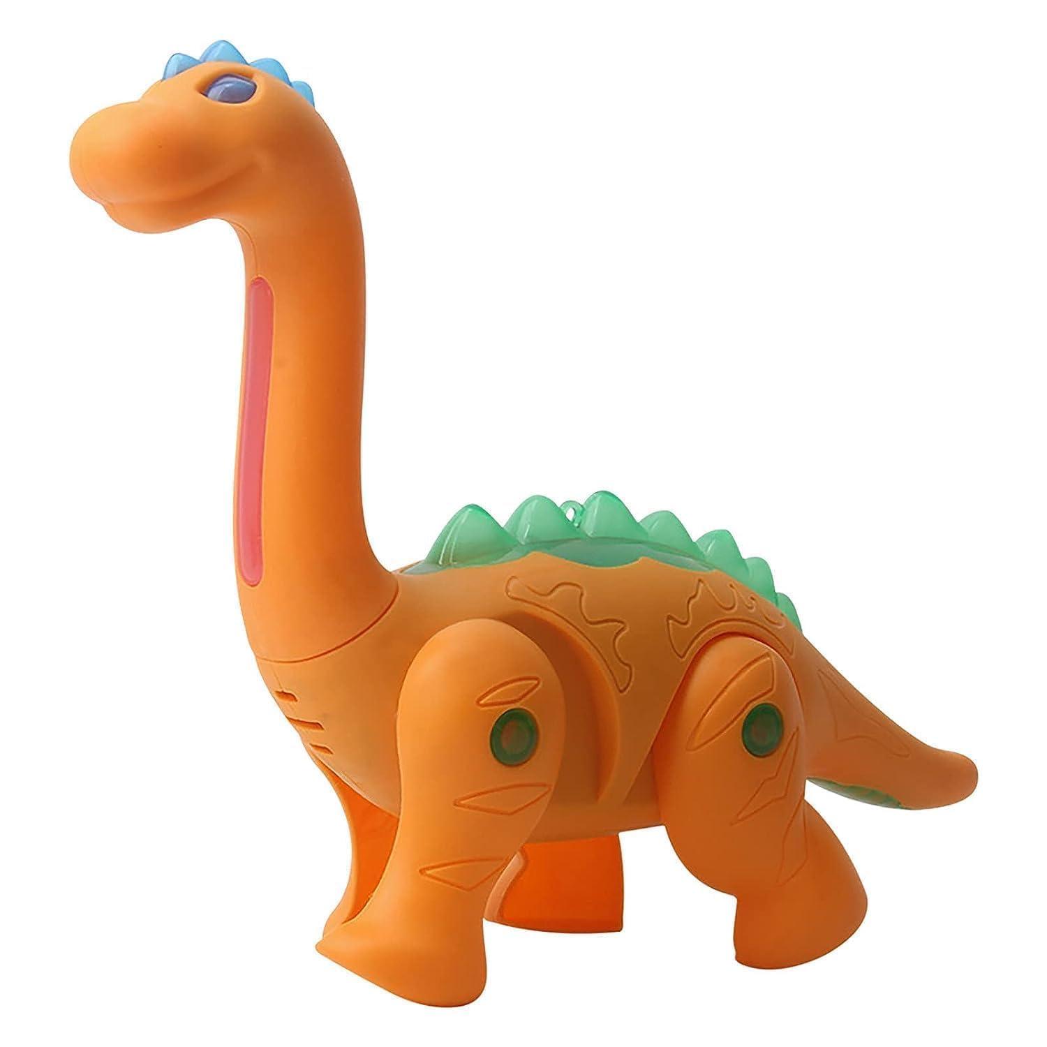 Walking Pet Electric Dinosaur Toy with Colorful LED Light and Musical Sound, Attractive light and realistic dinasour (Batteries not included)