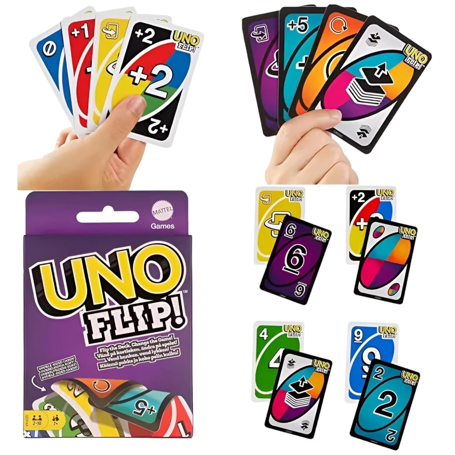 New U|N|O Flip Card Game for Age 7+ Years for 2-5 Players | Card Game | Playing Card Set — view 2
