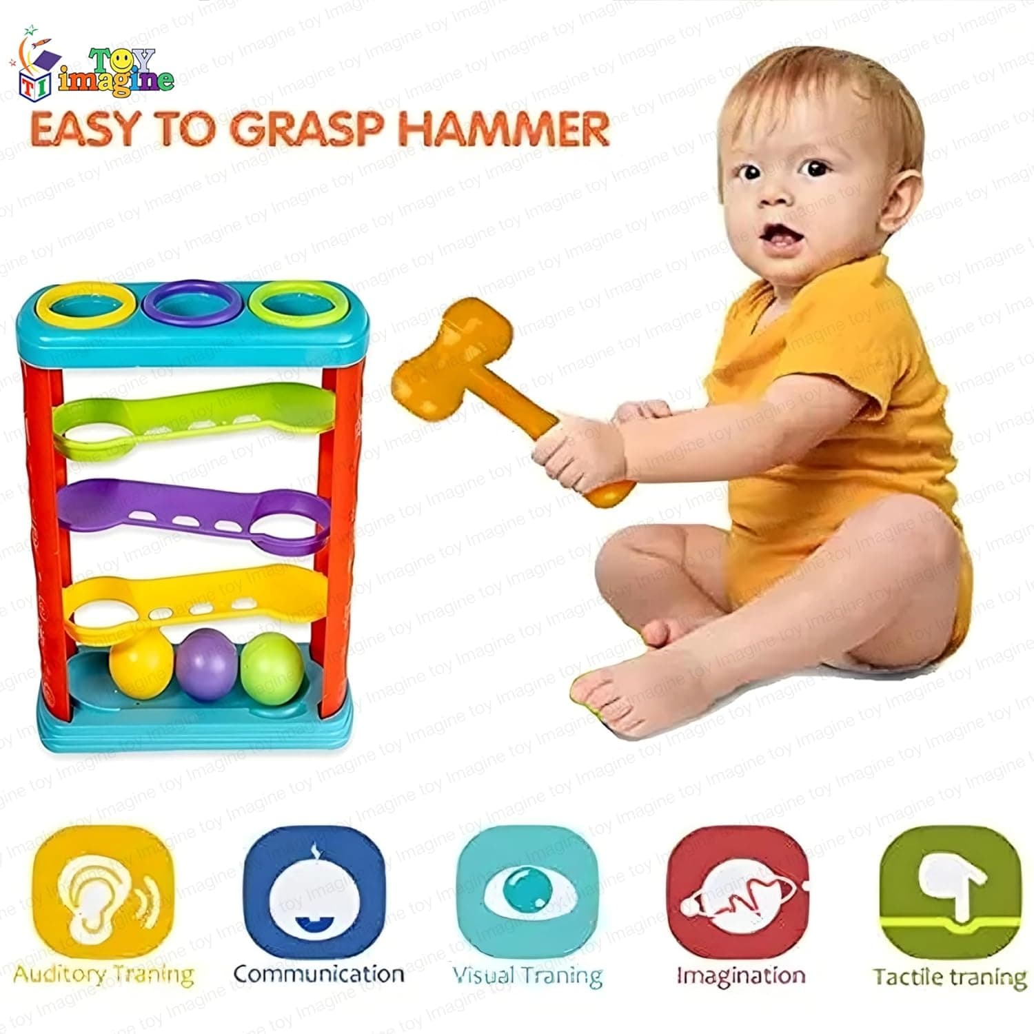 Toy Imagine Ramp Roll, Ball Drop and Roll Swirling Tower for Toddler|3 Puzzle Rattle Balls Non Toxic Material| StackToy for Kids Ages 3+: Interactive Fun Excitement (Roll Ball for Kids) — view 15