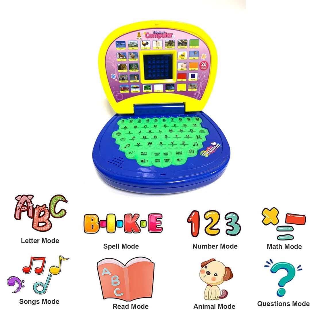 Kids Computer Toy Baby Laptops for Kids  Activity Electronics Number & Alphabet Charts for Kids Learning Educational Toy with Sound and Music — view 17