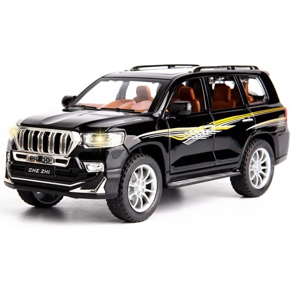 Diecast Metal Car 1:24 Toy Cars for Kids Zinc Alloy Pull Back Metal Cars with 4 Openable Doors Light and Musical Sound
