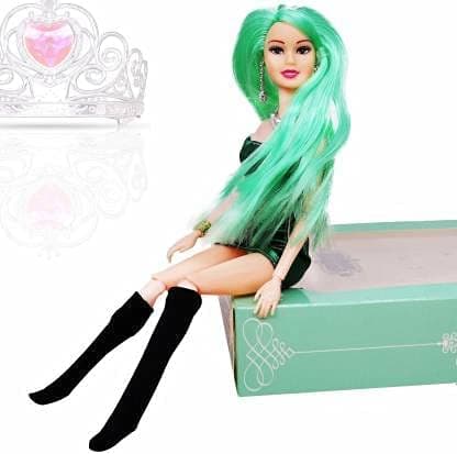 4 Pcs Girls Look Durable Fashion Doll Beautiful Doll Toy Set with Movable Joints and Other Ornaments for Girls | Baby Kids Dream House Adventures (Pack of 4) — view 2