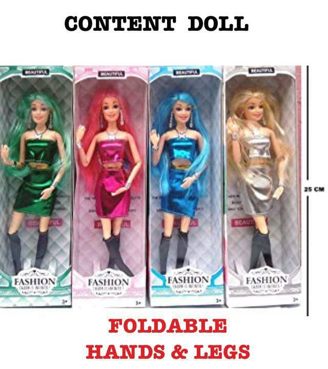 4 Pcs Girls Look Durable Fashion Doll Beautiful Doll Toy Set with Movable Joints and Other Ornaments for Girls | Baby Kids Dream House Adventures (Pack of 4) — view 3
