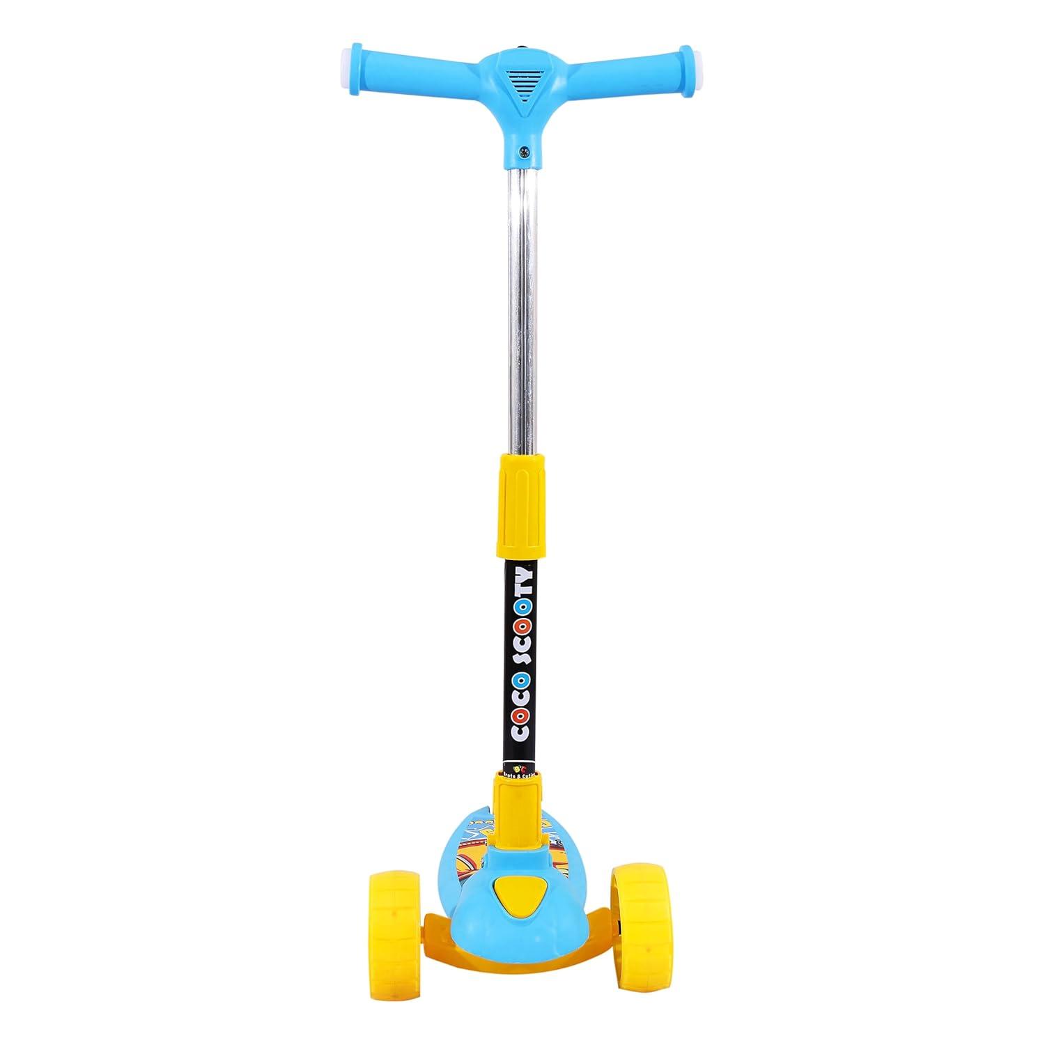 Kidoyz Jumbo Scooter for Kids 2 Wheels Steel Frame Large Foldable & Height Adjustable with Suspension Brake 2 Wheels Skate