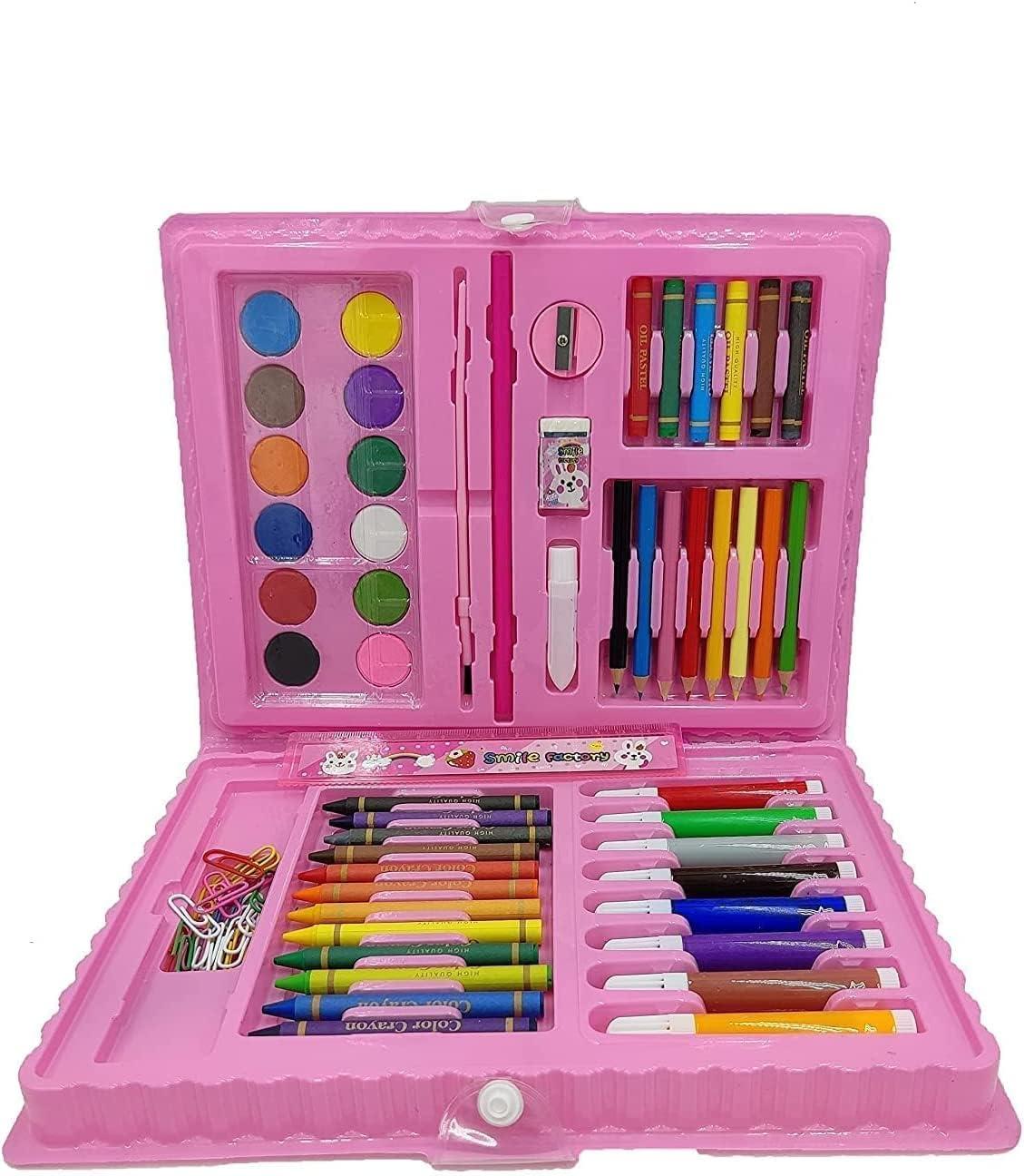 Colors 68 Pc Color Set Kit For Kids All in 1 Colors Box Drawing Kit with Crayons Oil Pastels For Boys And Girls Art Craft Kit Random Color