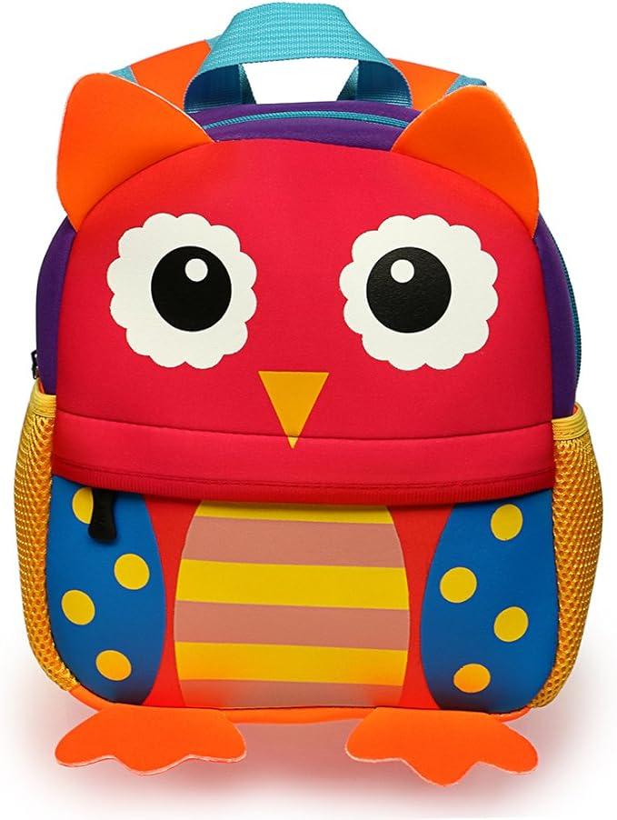 Owl Toddler Backpack Baby Boys Girls Kindergarten Pre School Bags Cute Neoprene Cartoon Backpacks for Kids