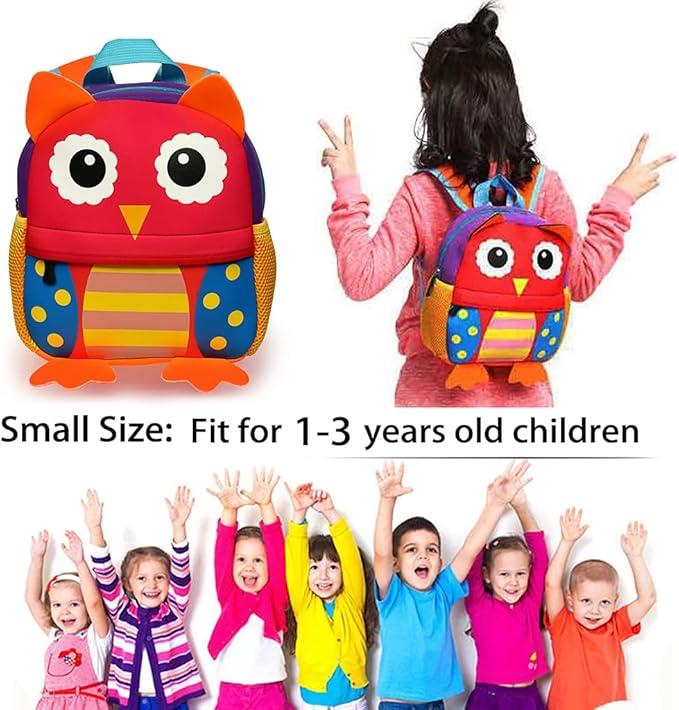 Owl Toddler Backpack Baby Boys Girls Kindergarten Pre School Bags Cute Neoprene Cartoon Backpacks for Kids